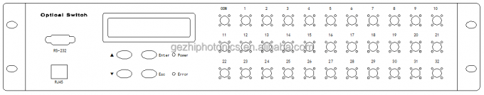 FSW 1x48 फाइबर ऑप्टिकल स्विच 19 इंच 2U रैकमाउंट 1260~1650nm सिंगल मोड 1