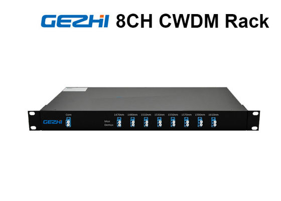 CATV लिंक के लिए 1RU रैक चेसिस WDM फाइबर ऑप्टिक मल्टीप्लेक्सर LC/UPC डुप्लेक्स