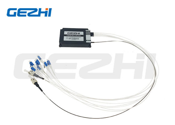 खरीदें 1x8 CWDM Mux Demux मॉड्यूल 1470~1610nm सिंगल कोर फाइबर LC/UPC ST/UPC कनेक्टर्स के साथ डेटा सेंटर के लिए ऑनलाइन निर्माण