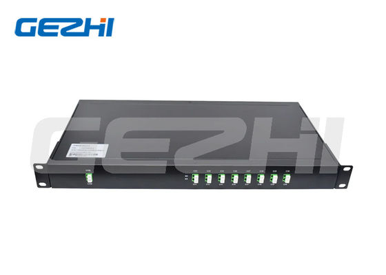 खरीदें 2x8ch DWDM Mux Demux Module with Low PDL 19 इंच 1U रैक माउंटेड LC APC for Dense WDM Systems ऑनलाइन निर्माण