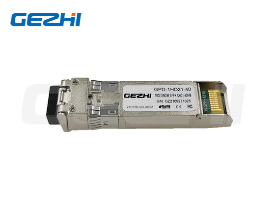 खरीदें 10G DWDM SFP+ ट्रांससीवर 40KM 16dB EML C-बैंड 50GHz 100GHz 200GHz आईटीयू ग्रिड online manufacture