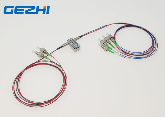 खरीदें 1550nm 1 मीटर एफसी / एपीसी दोहरी 2x4 फाइबर ऑप्टिक स्विच online manufacture