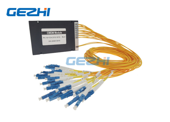 1x16 ऑप्टिकल ट्रांसपोर्ट CWDM मॉड्यूल 1310 - 1610nm वेवलेंथ ABS बॉक्स