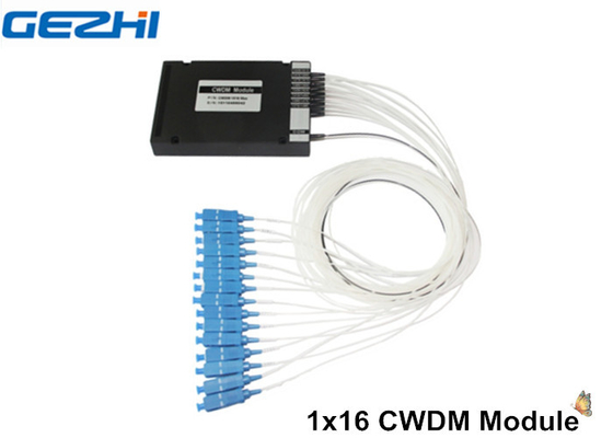 WDM नेटवर्क / CATV सिस्टम के लिए पैसिव डिवाइस 1 X 16 CWDM Mux Demux