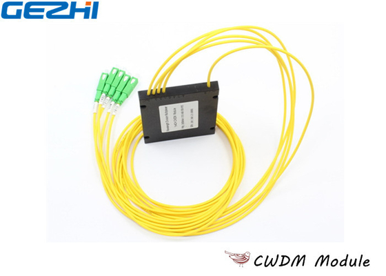 लाइन मॉनिटरिंग के लिए येलो 1x4 CWDM Mux डिमक्स ABS टाइप 1270 - 1610nm वेवलेंथ