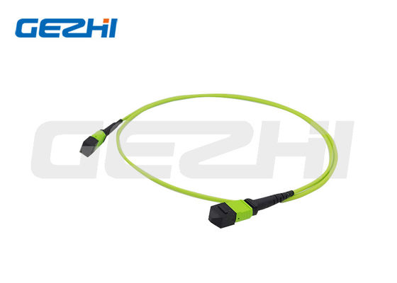 OM5 मल्टीमोड MPO फाइबर ऑप्टिक पैच कॉर्ड डेटा सेंटर ग्रेड अनुप्रयोगों के लिए अनुकूलित लंबाई के साथ