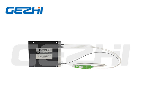 अनुकूलित तरंग दैर्ध्य और कनेक्टर के साथ 3CH CWDM Mux मॉड्यूल ABS बॉक्स