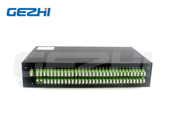 1x128 रैक माउंट पीएलसी स्प्लिटर, फाइबर ऑप्टिक नेटवर्क के लिए कम इंसर्शन लॉस के साथ