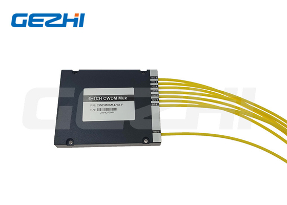 CWDM Wdm मॉड्यूल 6+1CH CWDM MUX FTTX ABS सिंगल फाइबर SC/APC LC/APC कनेक्टर