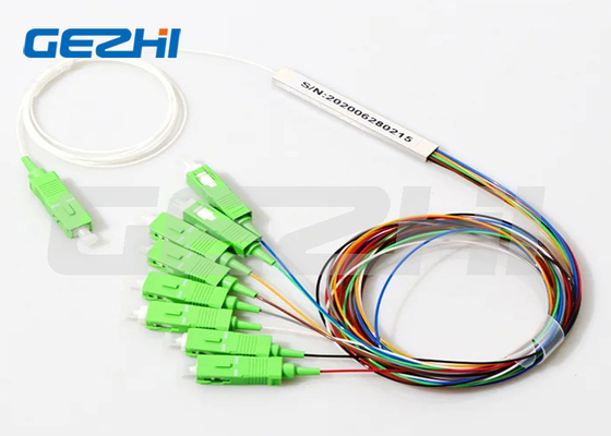 1×16 Sc/Upc ऑप्टिकल फाइबर Plc स्प्लिटर - SC/APC कनेक्टर के साथ स्टील ट्यूब प्रकार