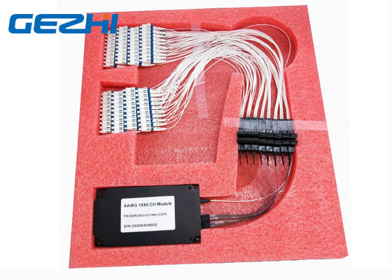 50GHz गॉसियन 1x80CH AAWG Mux डिमक्स मॉड्यूल