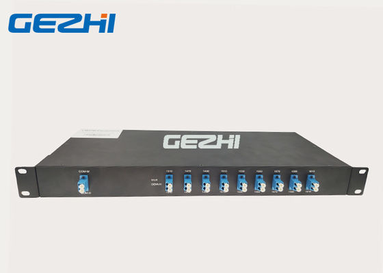 एलसी यूपीसी दो फाइबर 1U 1x8 1310nm मक्स डीमूक्स 8CH मोटे डब्ल्यूडीएम