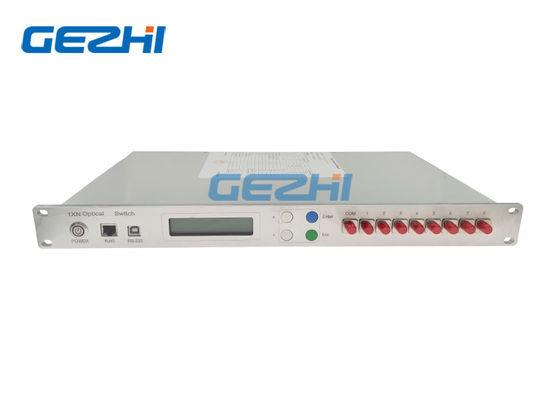 1100nm RS232 नियंत्रित 1x8 मल्टीमोड ऑप्टिकल स्विच मॉड्यूल 19 