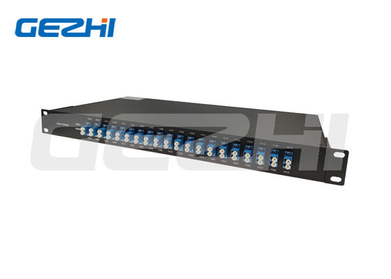 1x8 DWDM पैसिव DWDM Mux ट्रांसपोर्ट LC UPC अडैप्टर 19 
